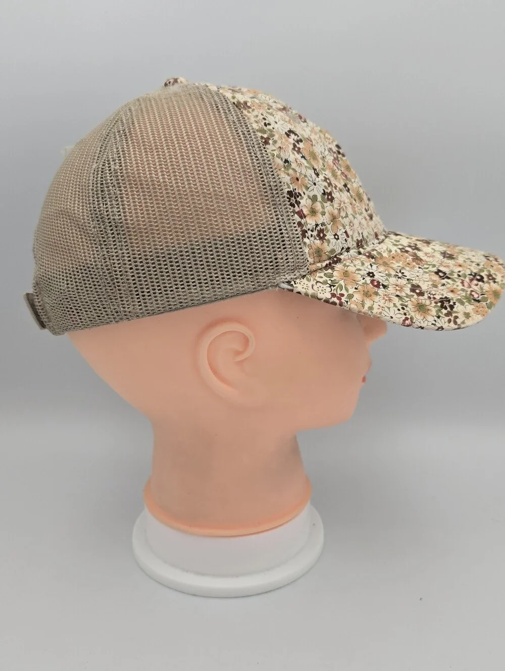 Signatures Ladies Fit Floral Trucker Adjustable Hat OSFM